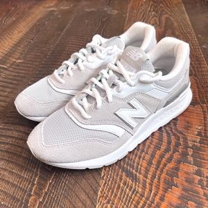 New Balance White and Gray Athletic Shoes